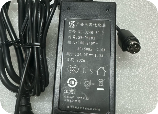 *Brand NEW*24V1.5A 36W 3-Pin Round Port Power Supply for Keli Printer KL-D240150-C SW-06